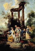 Johann Conrad Seekatz Die Familie Goethe in Schafertracht oil painting